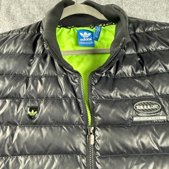 Adidas Originals Porsche Design Men Black Puffer Vest G72699 XL 911s Rallye Y2K - Picture 15 of 15